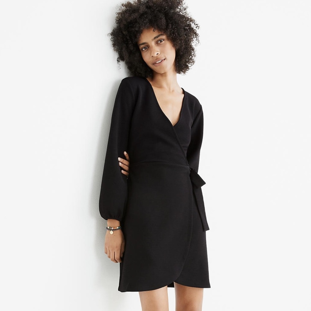 Madewell - long sleeve side tie dress